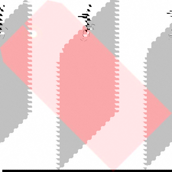 Blank Tag: 2-3/4'' High, Pink, Synthetic Paper